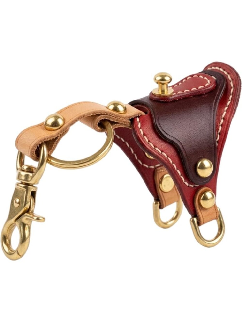 Handcrafted Leather Saddle Keychain Charm | Unique Bag Accessory, Gift Idea